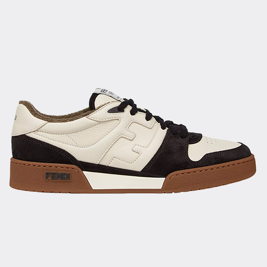 Leather FF-Logo Low-Top Sneaker